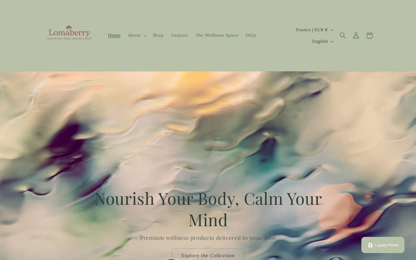 lomaberry.com homepage screenshot