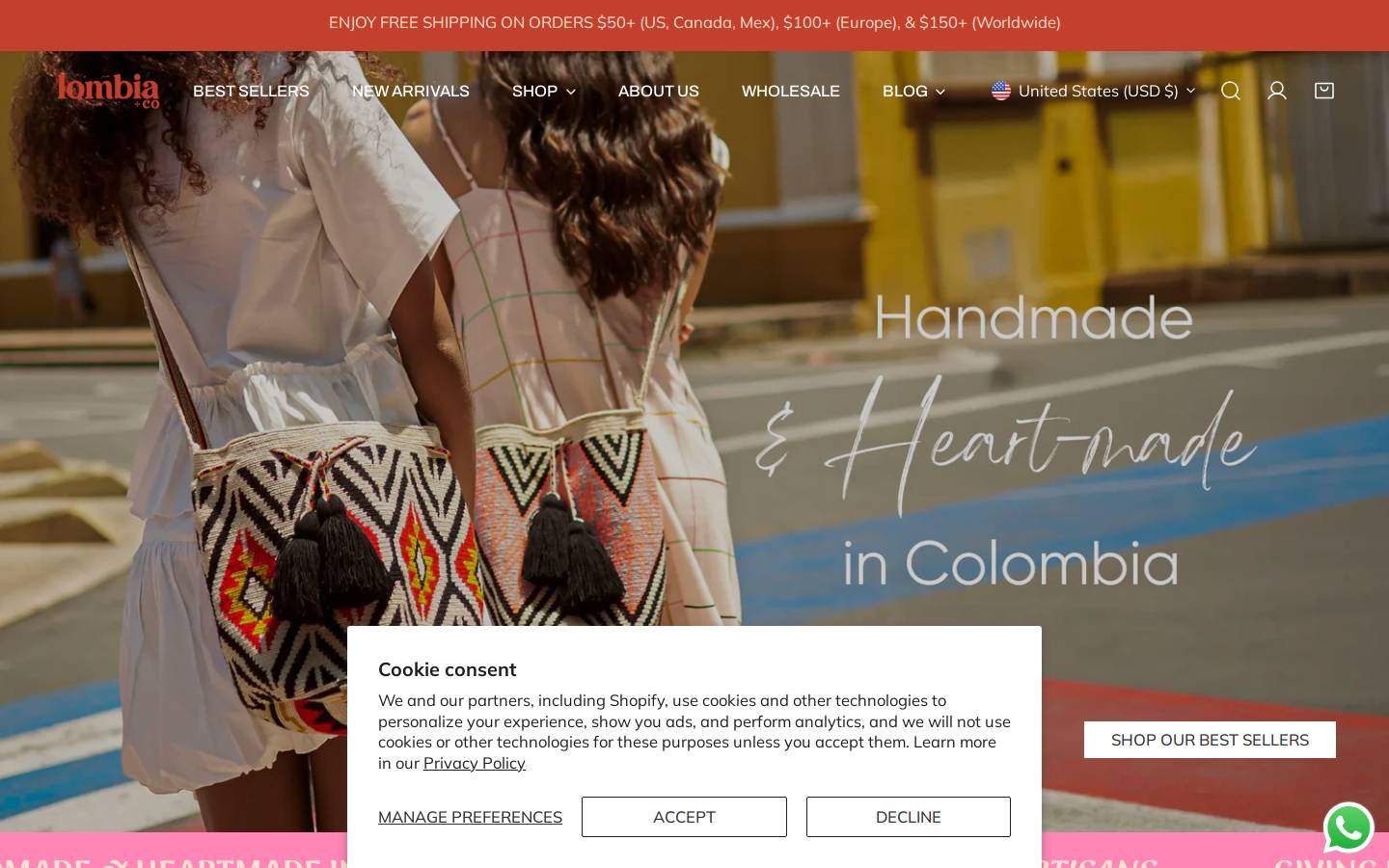 lombia.co homepage screenshot