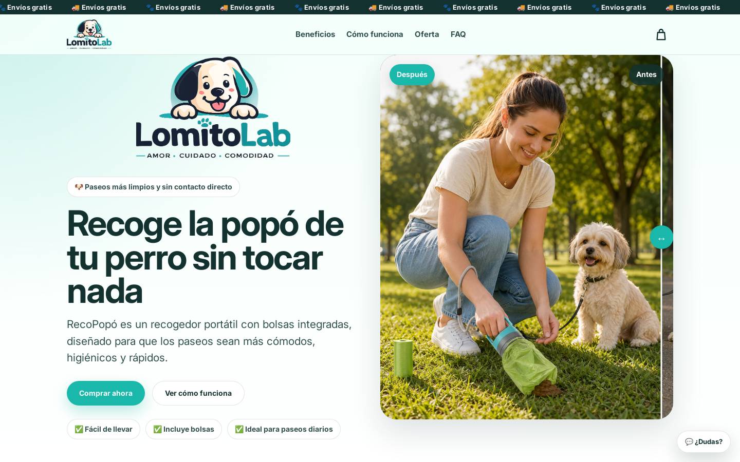 lomitolab.com homepage screenshot