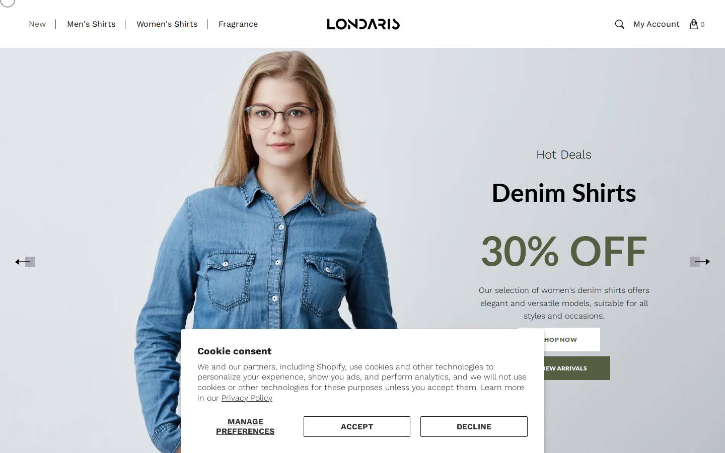londaris.com homepage screenshot