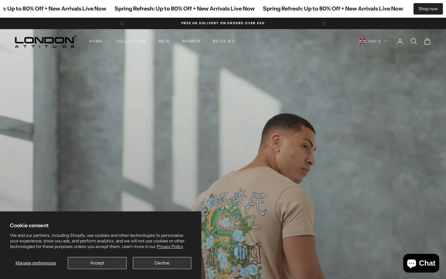 London Attitude homepage screenshot