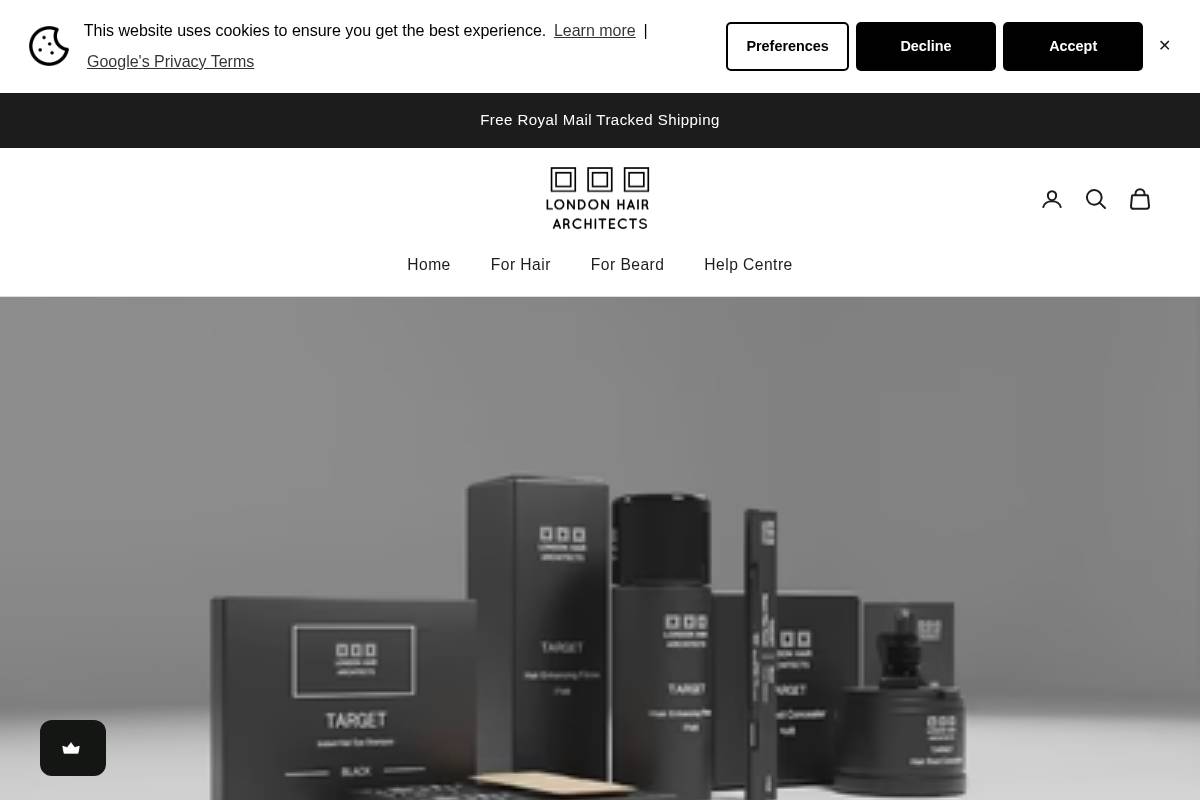 Londonhairarchitects homepage screenshot