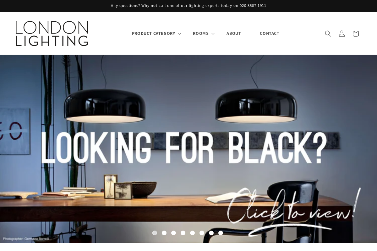 londonlighting.co.uk homepage screenshot