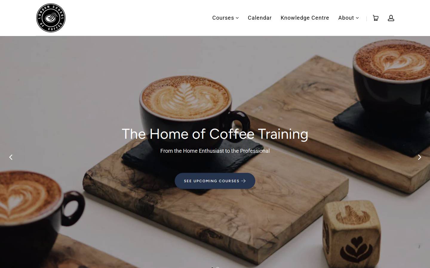 LDN School of Coffee homepage screenshot