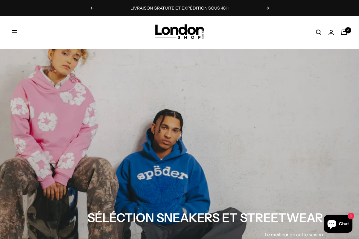 London Shop homepage screenshot