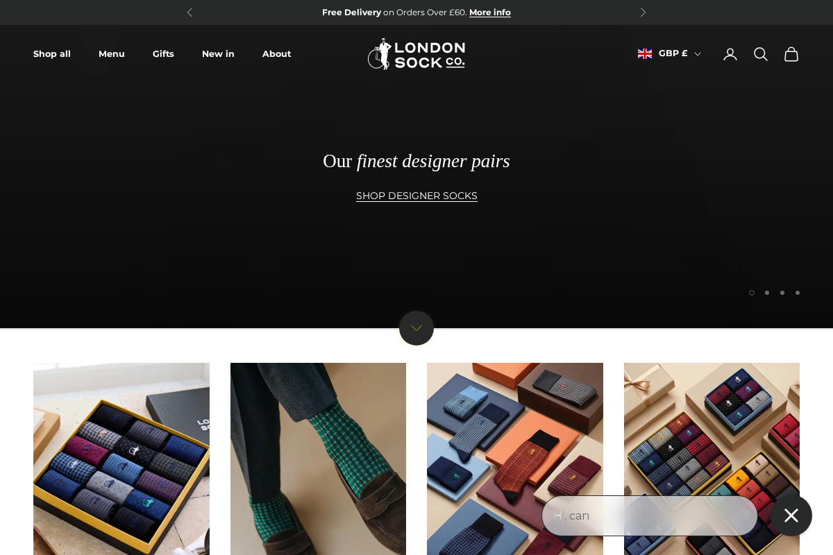 London Sock Co. homepage screenshot