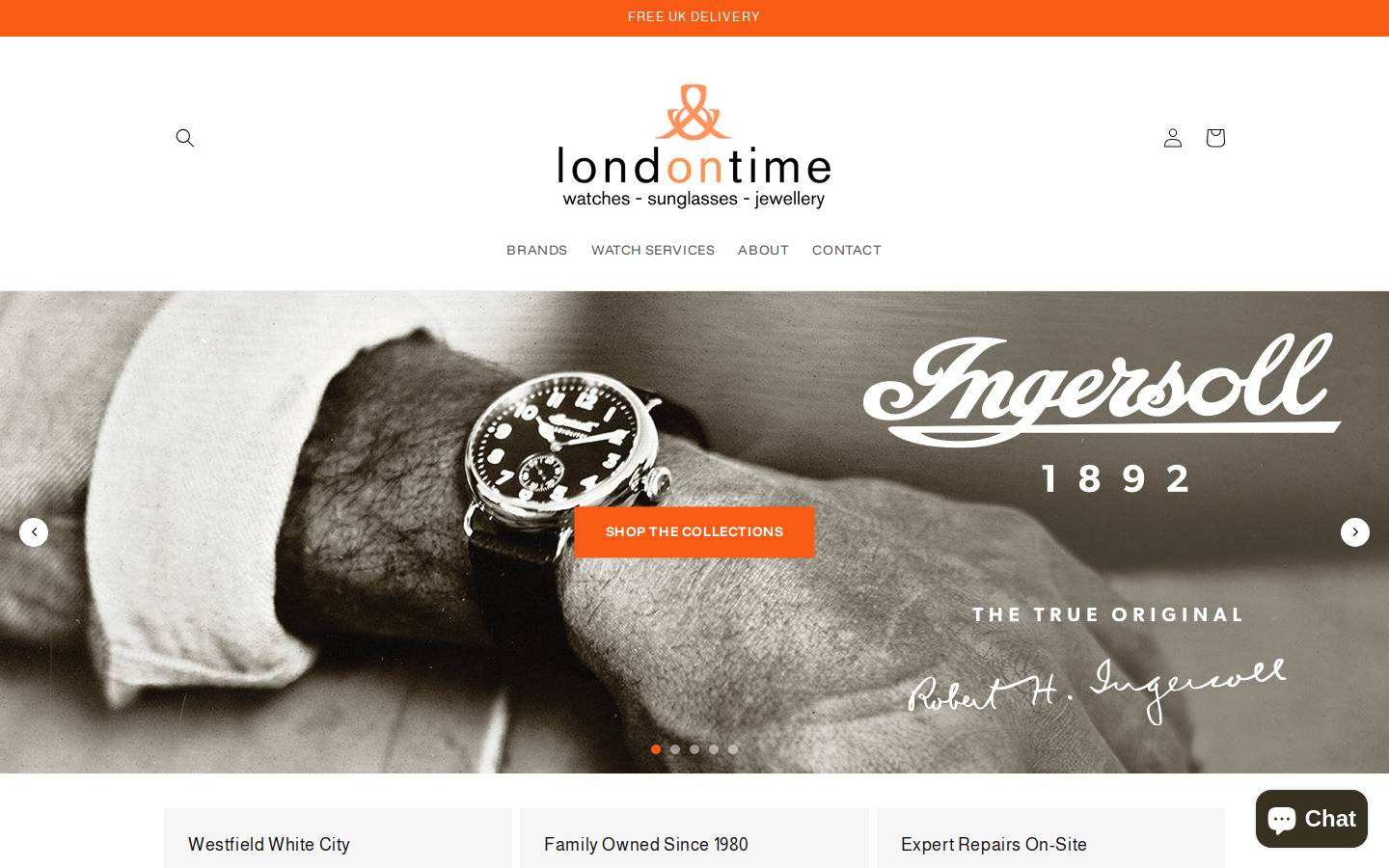 londontimewatches.co.uk homepage screenshot
