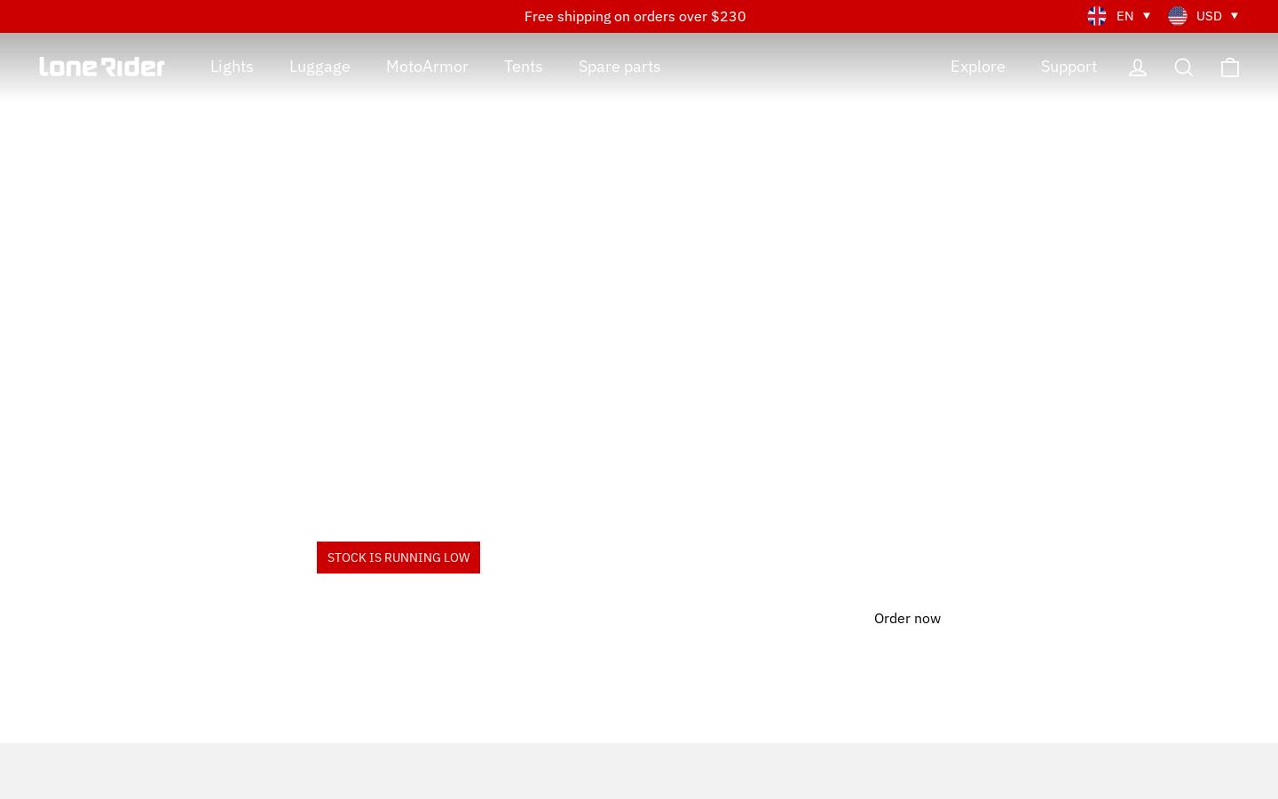 Lone Rider homepage screenshot