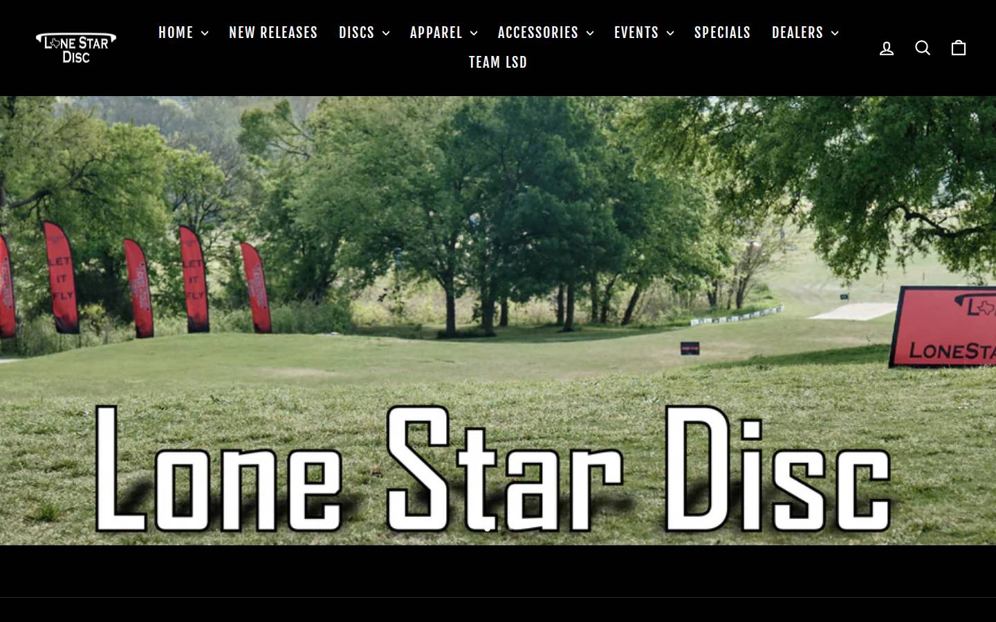 lonestardiscs.com homepage screenshot
