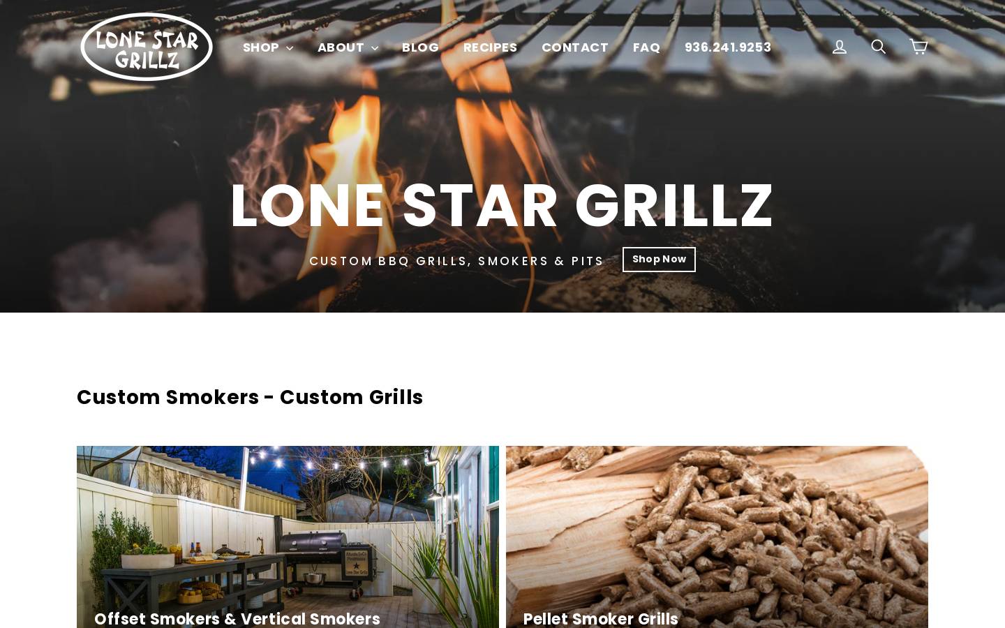 Lone Star Grillz homepage screenshot