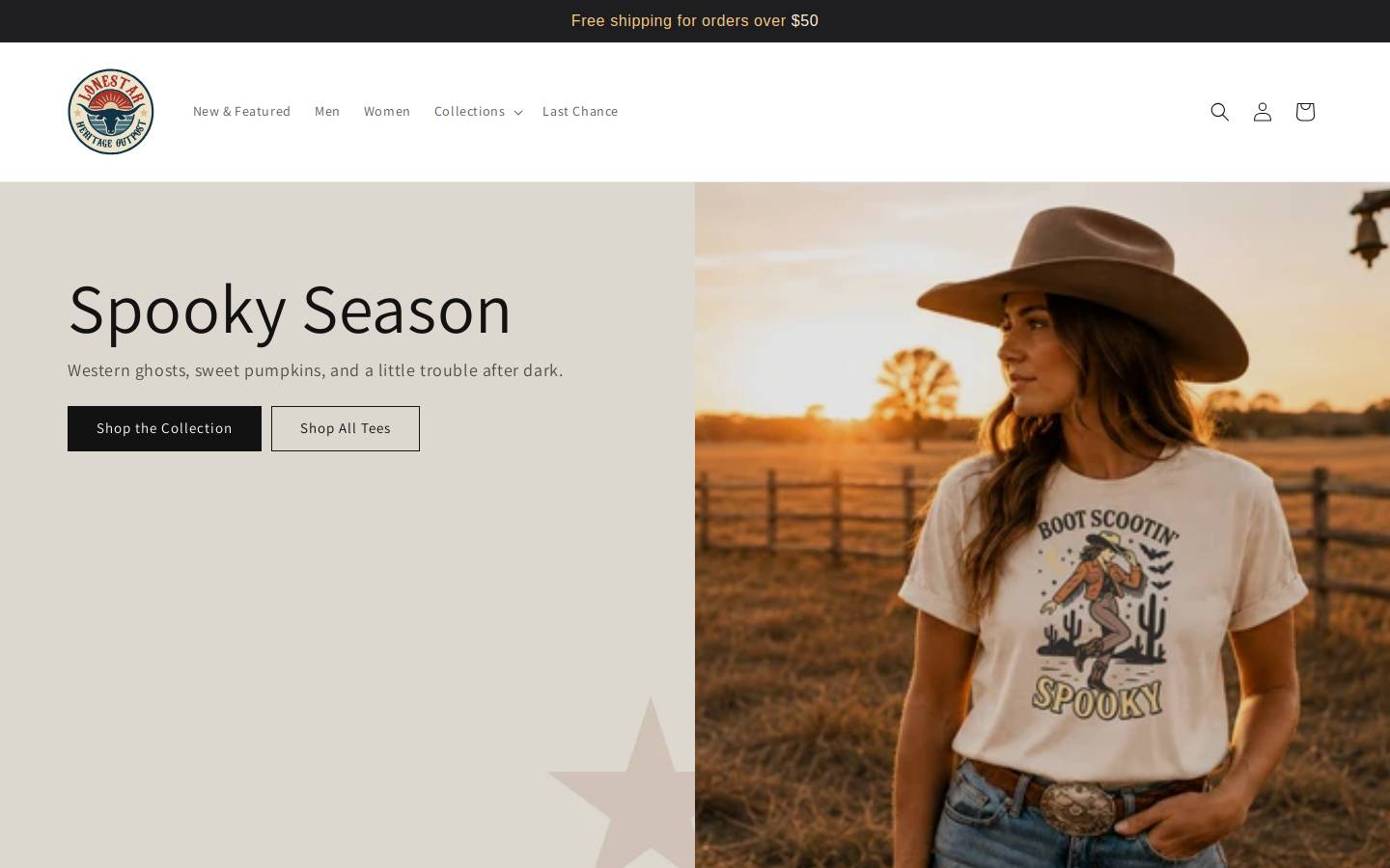 lonestarheritageoutpost.com homepage screenshot