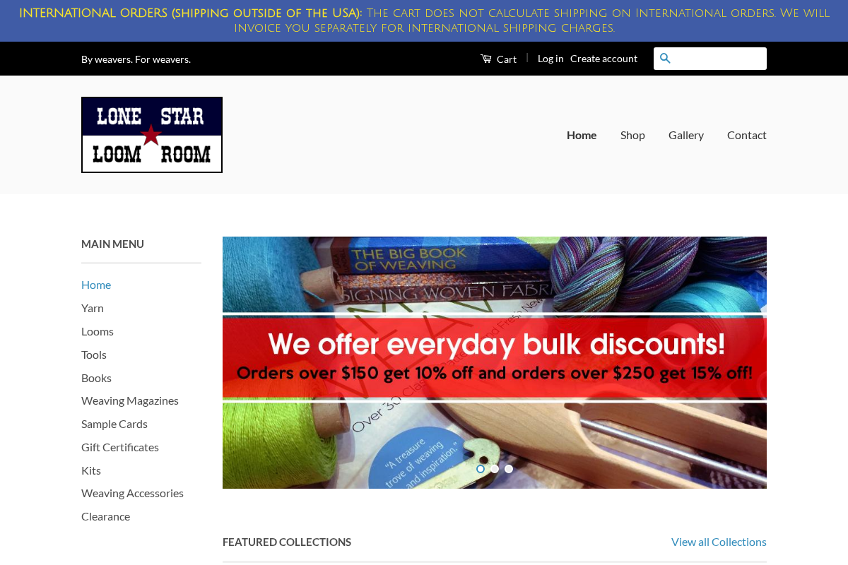Lone Star Loom Room homepage screenshot