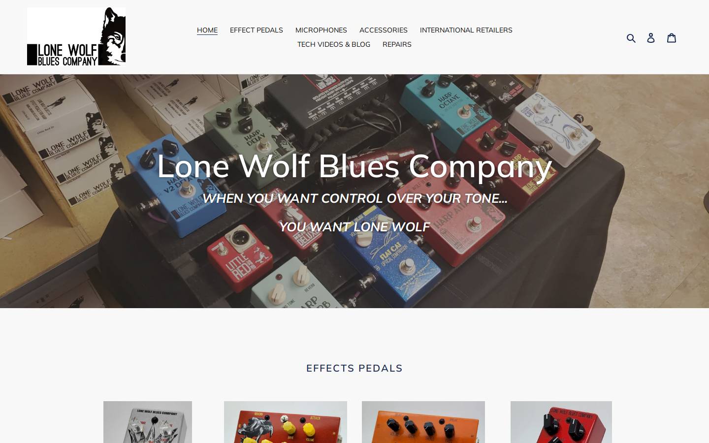 lonewolfblues.com homepage screenshot