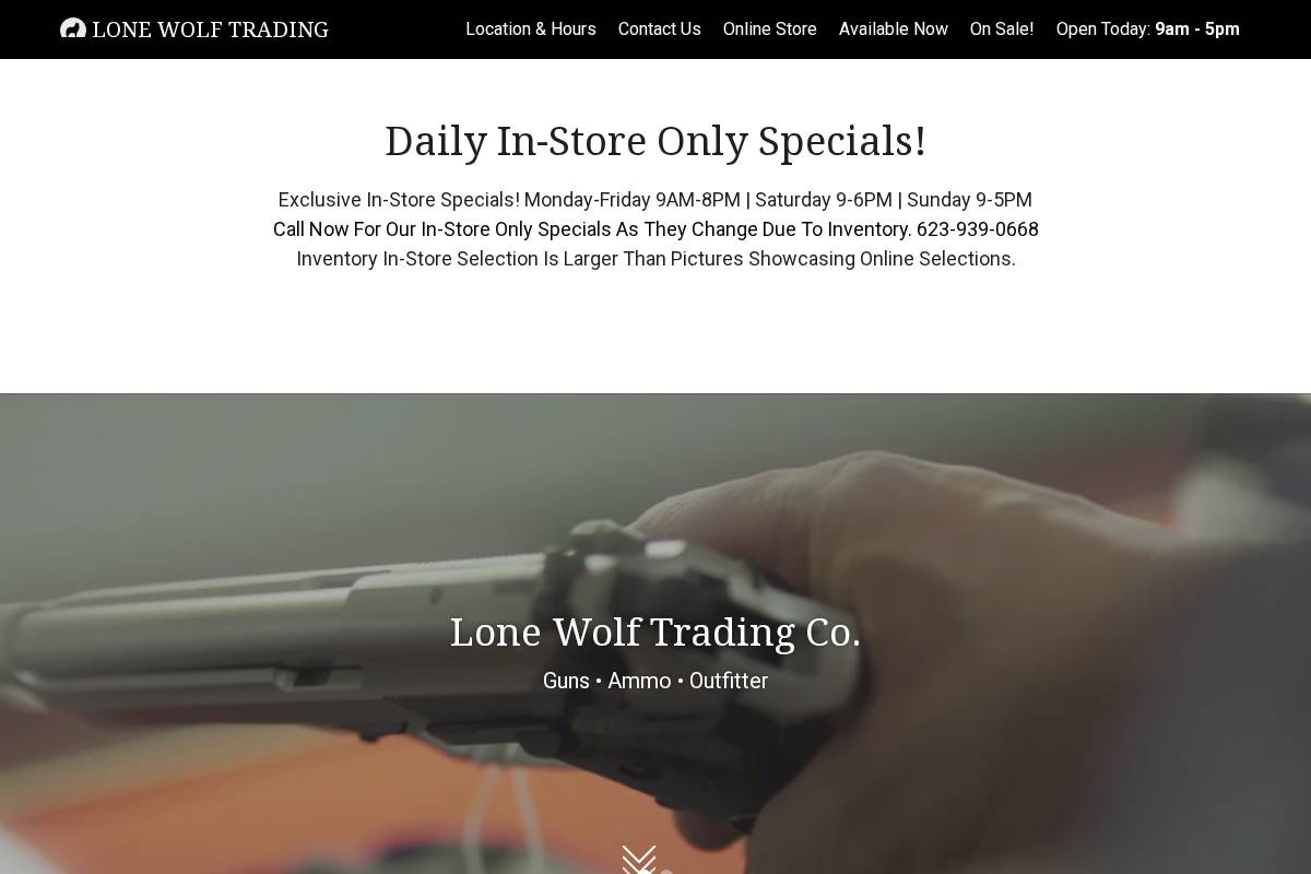 lonewolftradingco.net homepage screenshot
