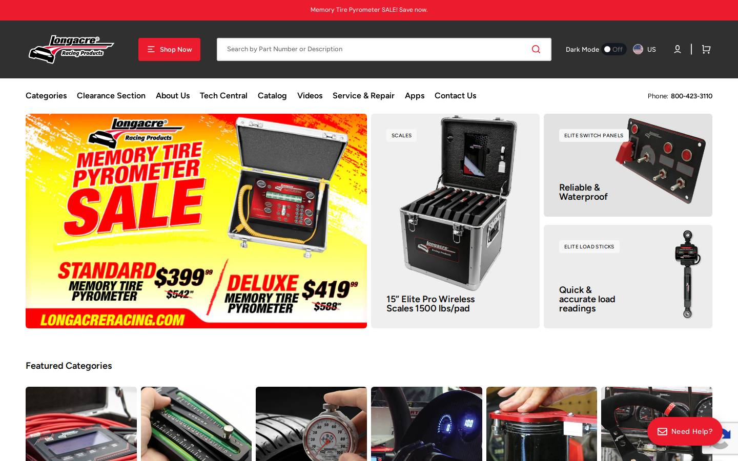 longacreracing.com homepage screenshot
