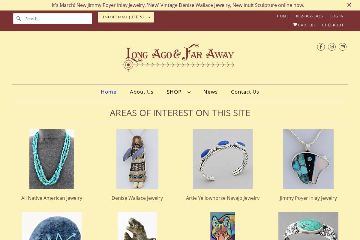 longagoandfaraway.com homepage screenshot