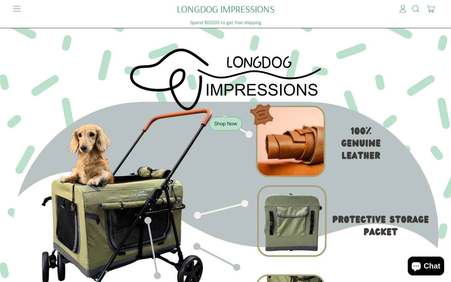 longdogimpressions.com homepage screenshot