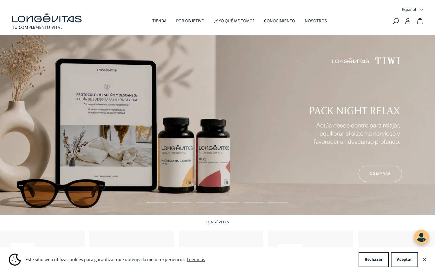 Longevitas Labs homepage screenshot