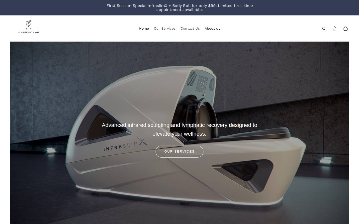 longevolab.com homepage screenshot