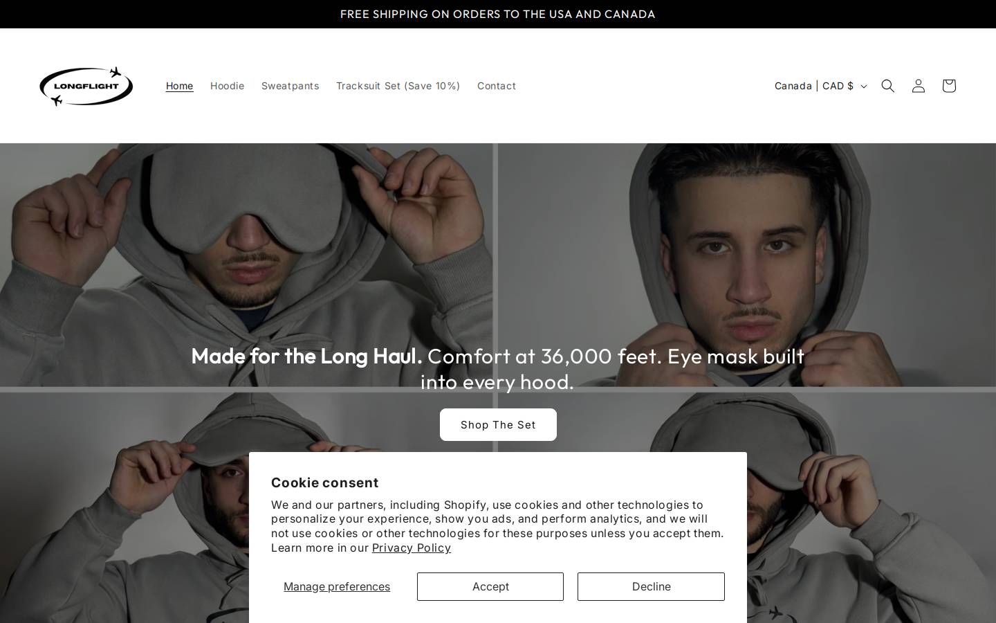 longflight.shop homepage screenshot