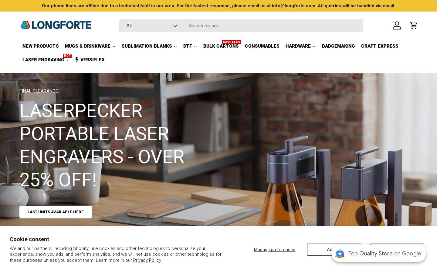 Longforte homepage screenshot
