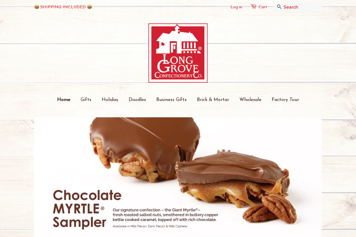 Long Grove Confectionery Co homepage screenshot