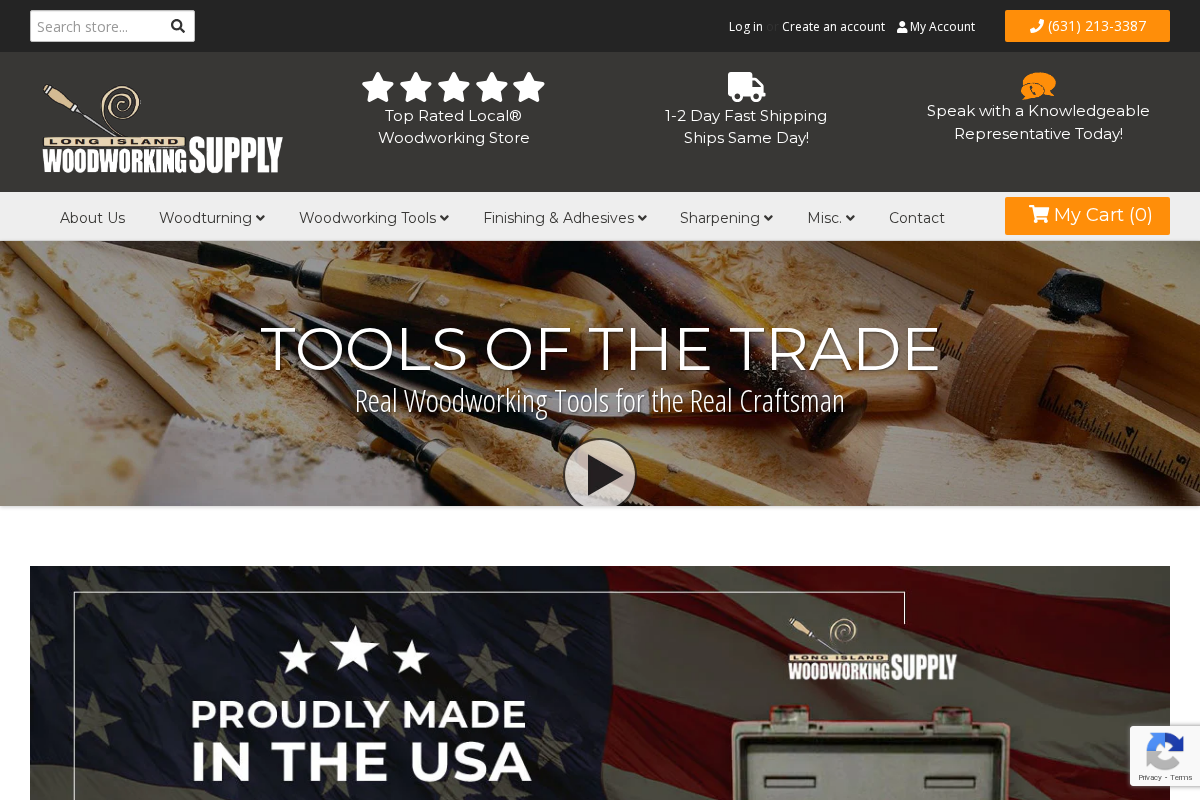 Long Island Wood Working Supply homepage screenshot