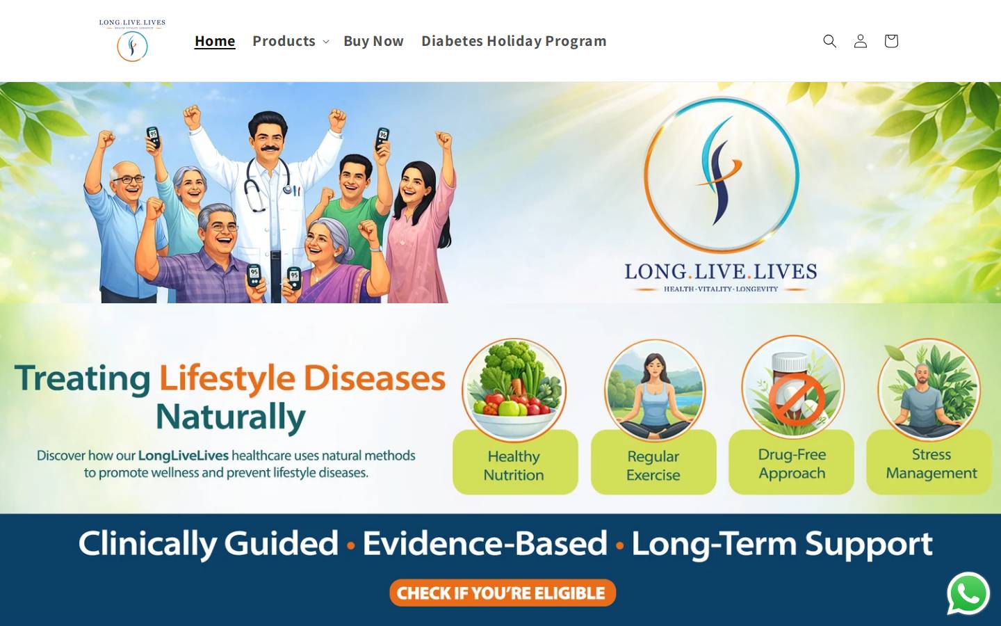 longlivelives.com homepage screenshot