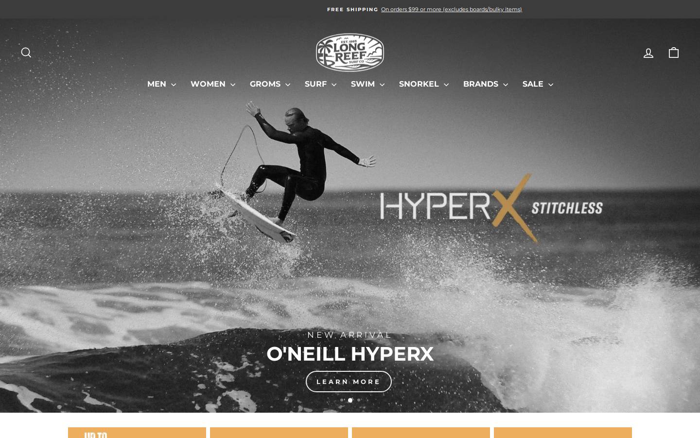 longreefsurf.com.au homepage screenshot