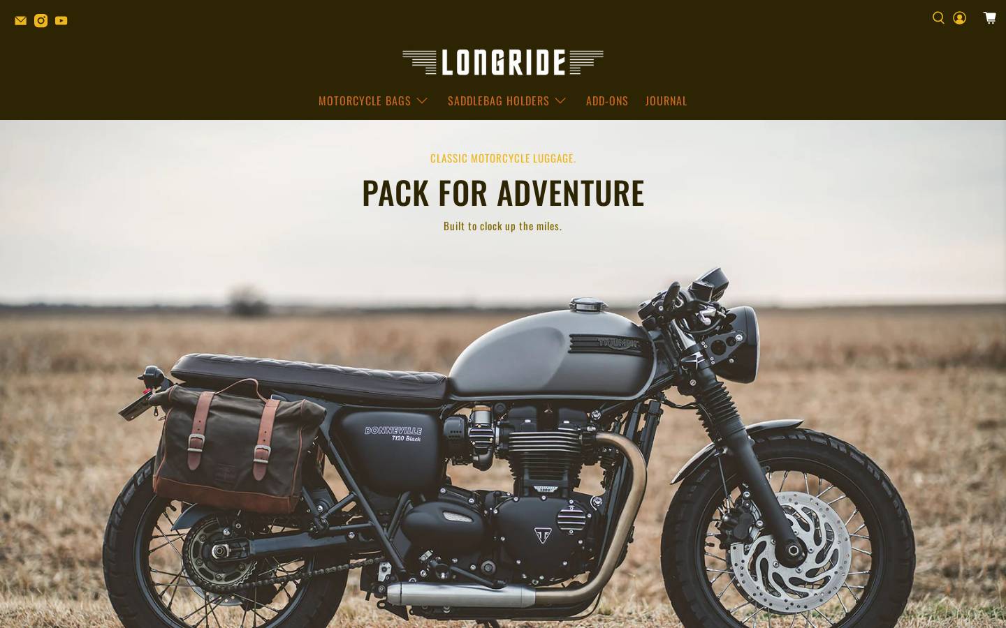 Longride homepage screenshot