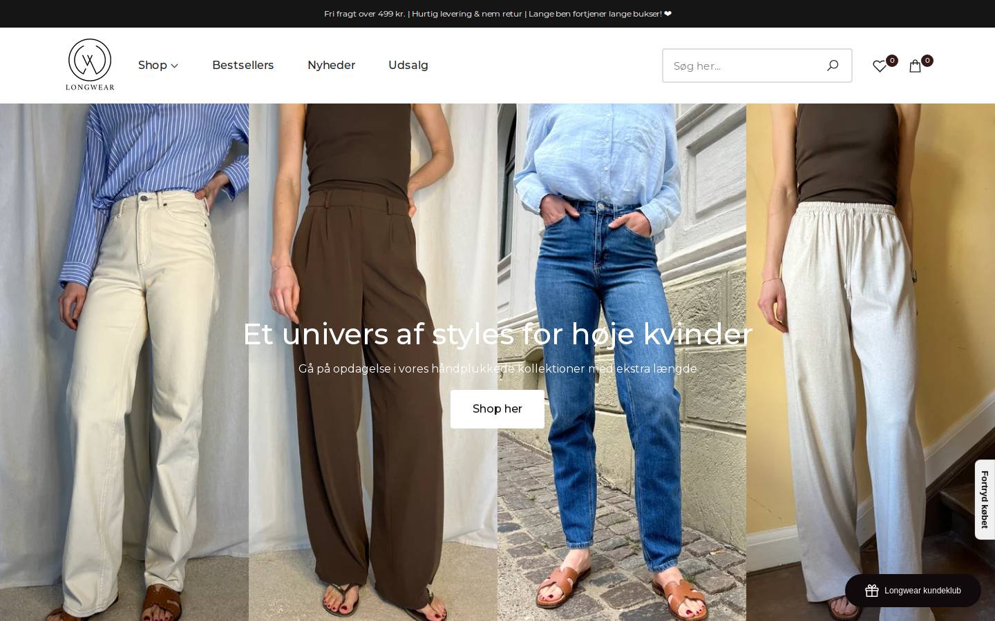 Longwear homepage screenshot