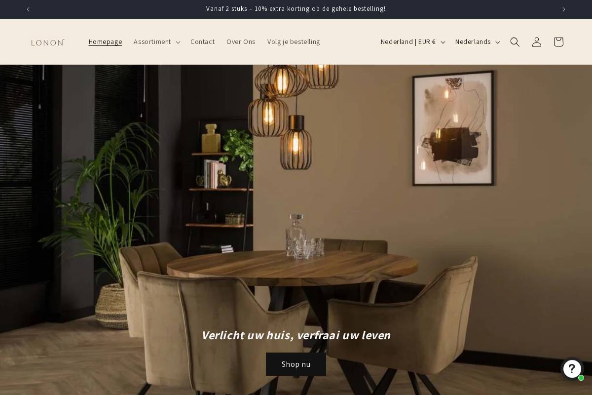 Lonon homepage screenshot