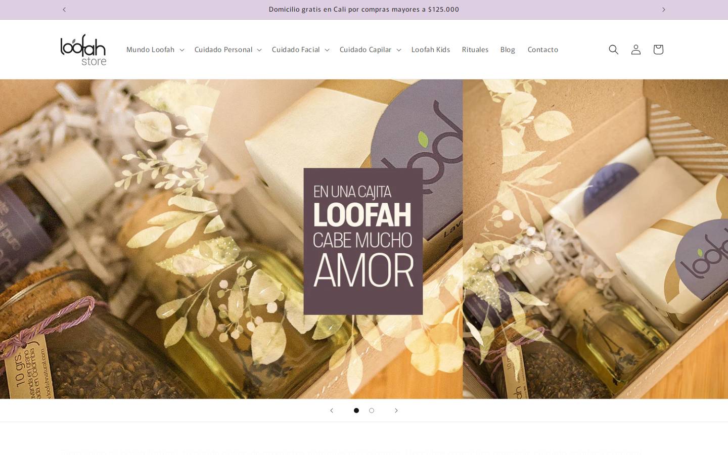 loofahnatural.com homepage screenshot