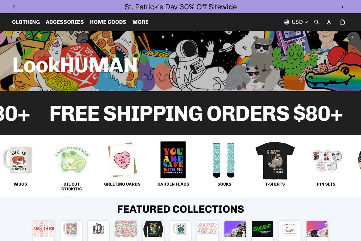 LookHUMAN homepage screenshot