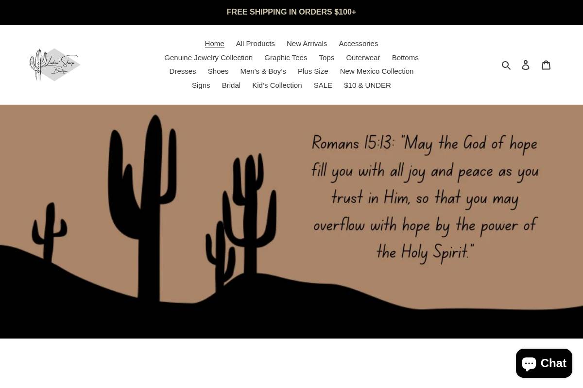 lookinsharpboutique.com homepage screenshot