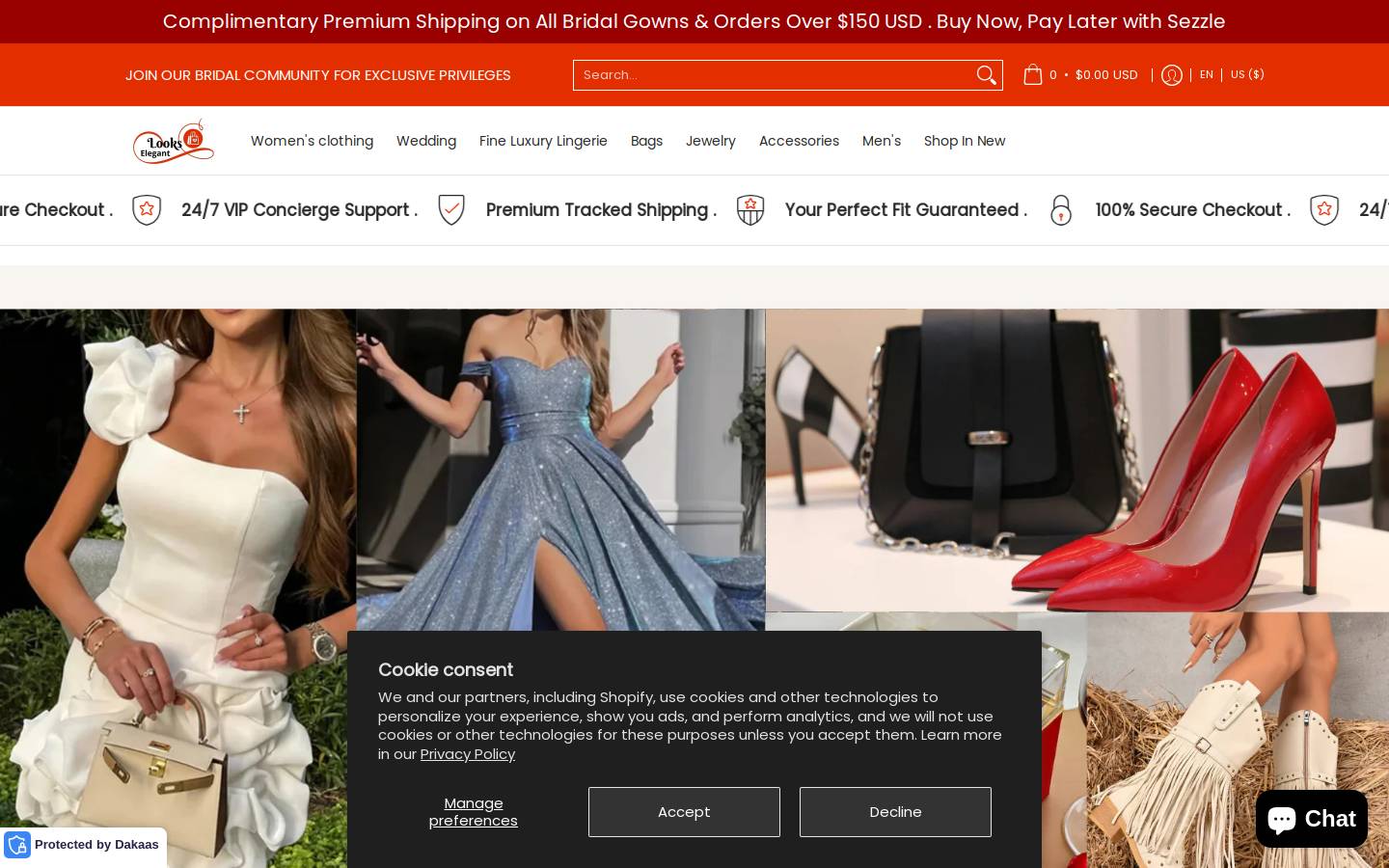 lookselegant.com homepage screenshot