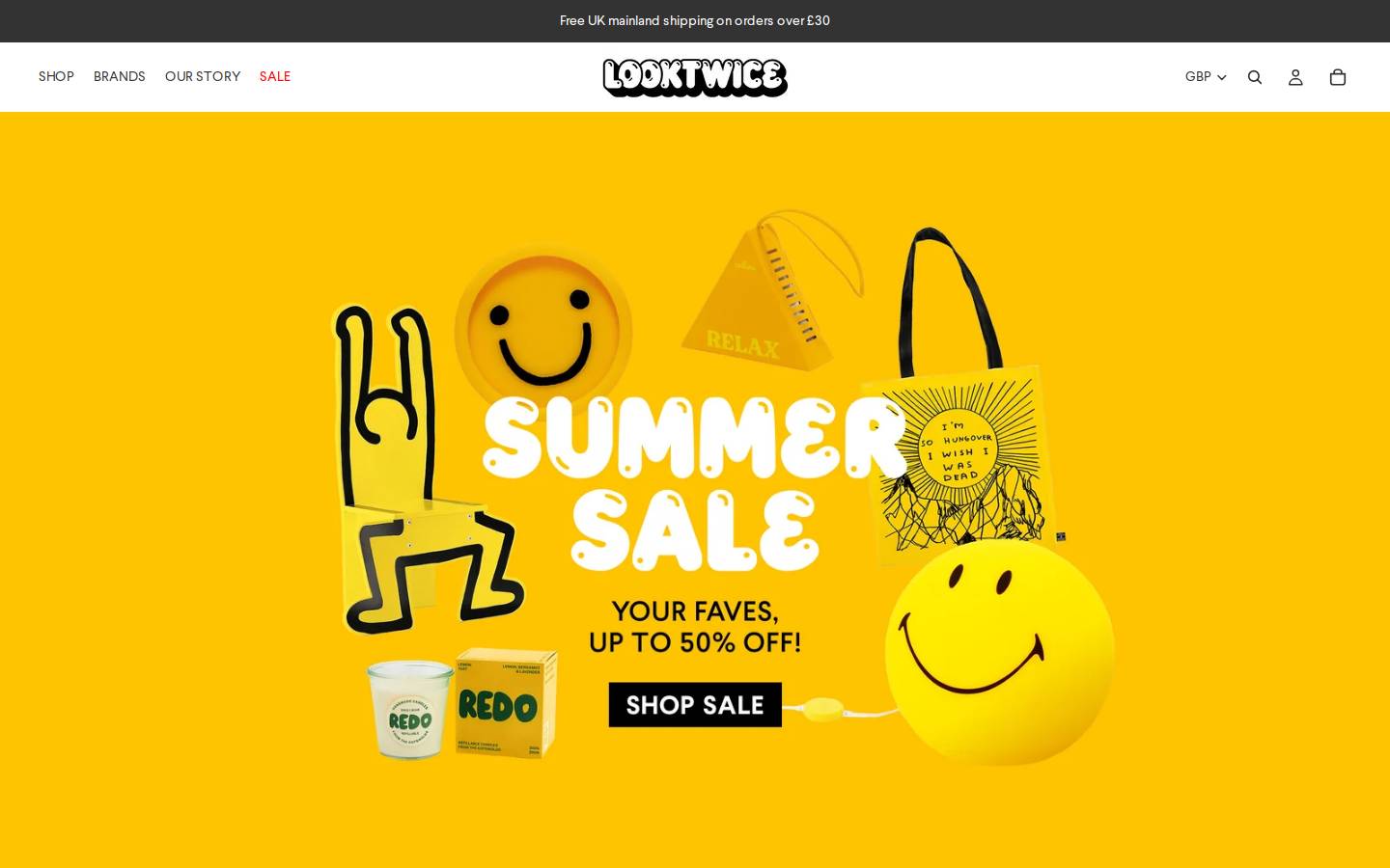 looktwice.co.uk homepage screenshot