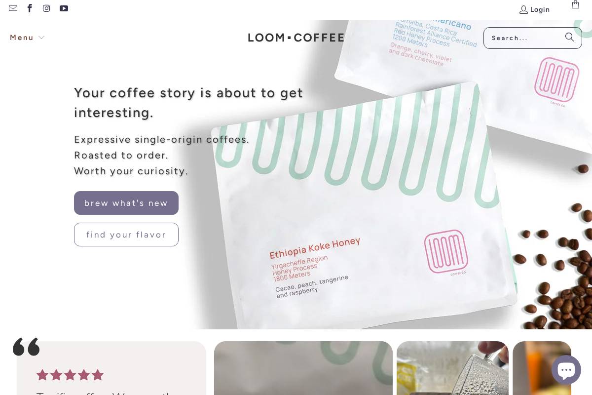 Loom homepage screenshot