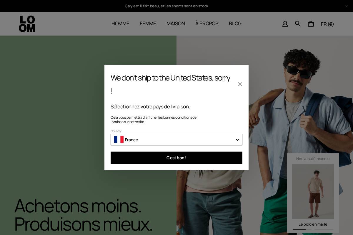 Loom homepage screenshot