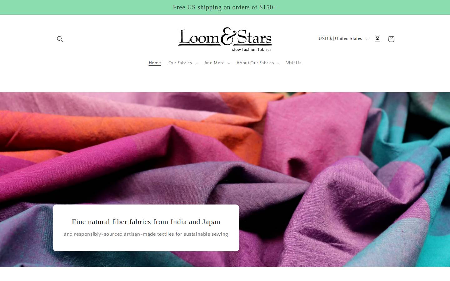 loomandstars.com homepage screenshot