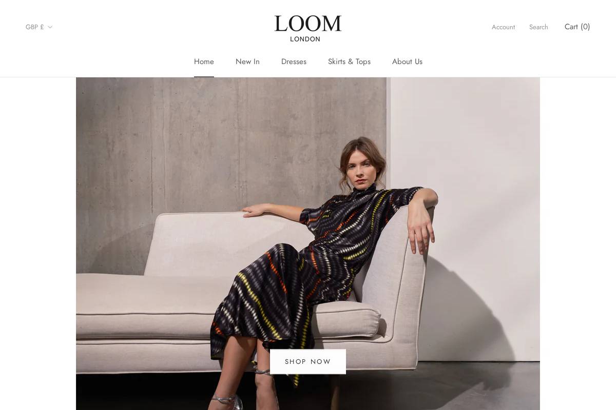 loomlondon.com homepage screenshot