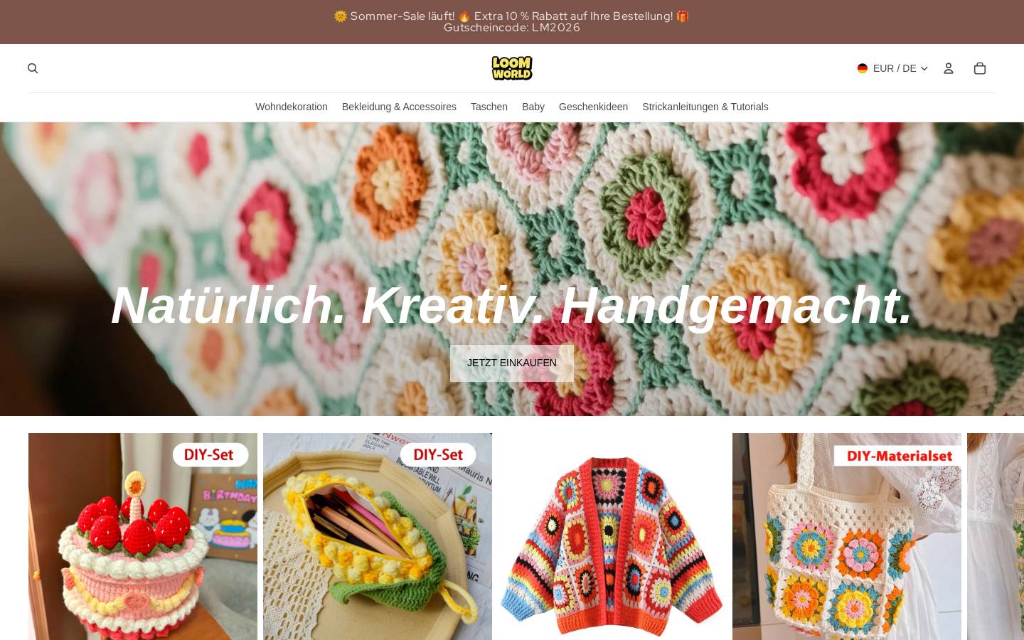 Loomworld homepage screenshot