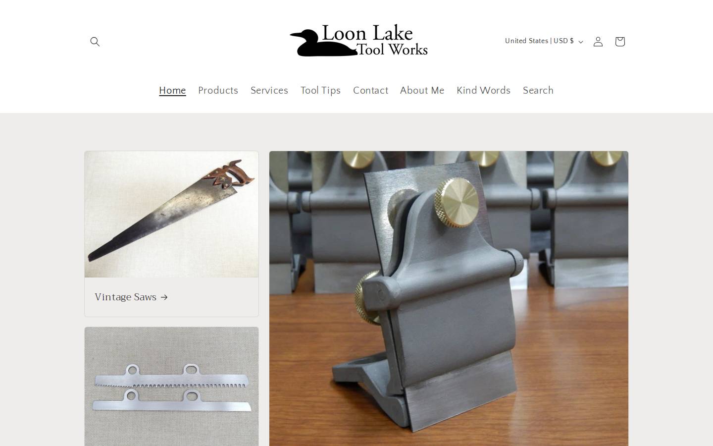 loonlaketoolworks.com homepage screenshot