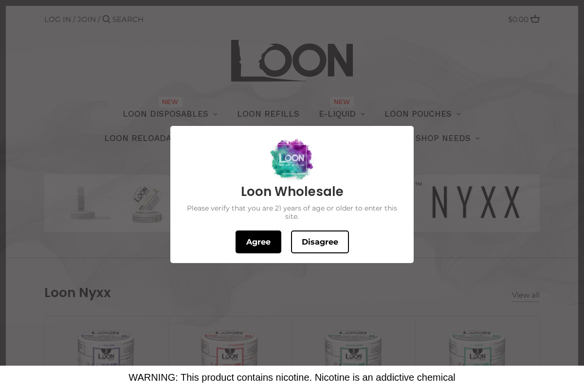 loonwholesale.com homepage screenshot