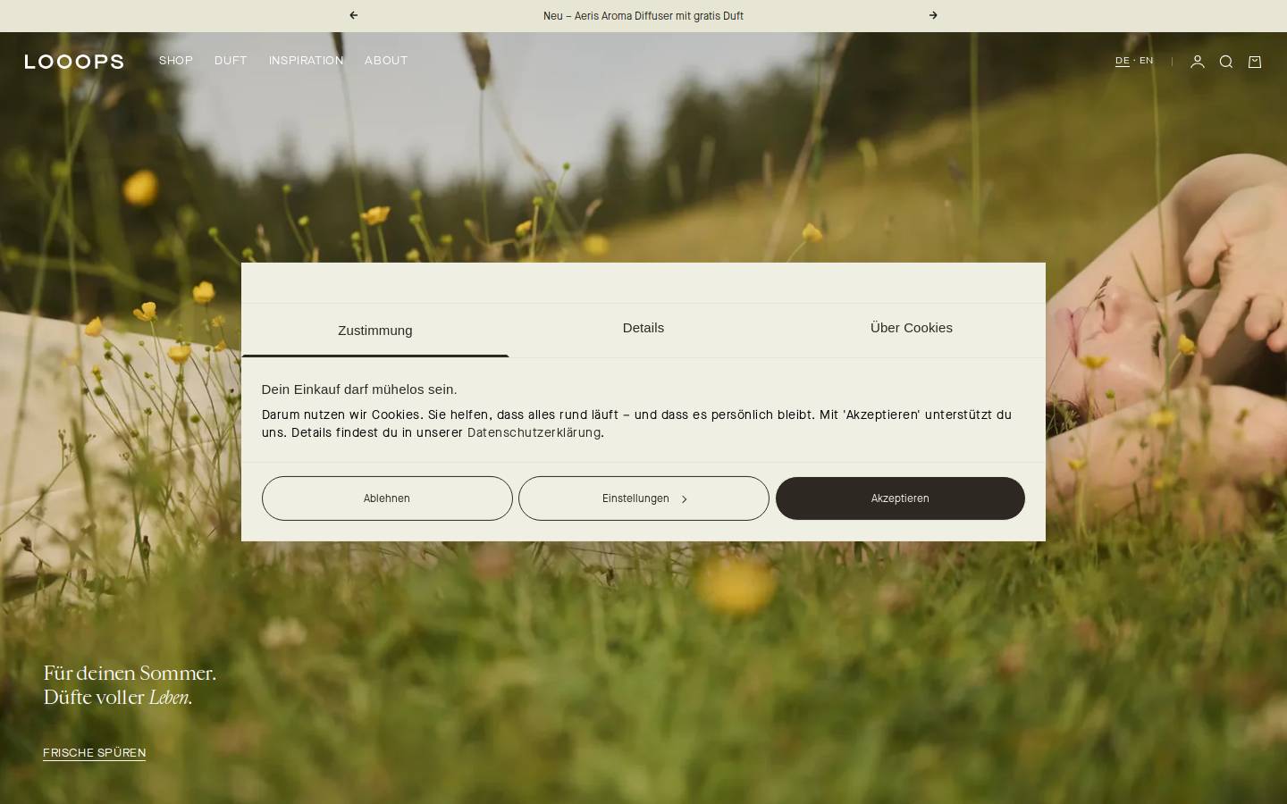 looopsmoments.com homepage screenshot