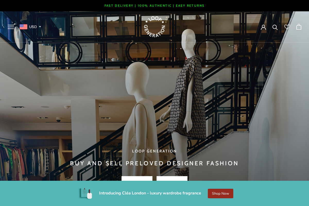 Loop Generation homepage screenshot
