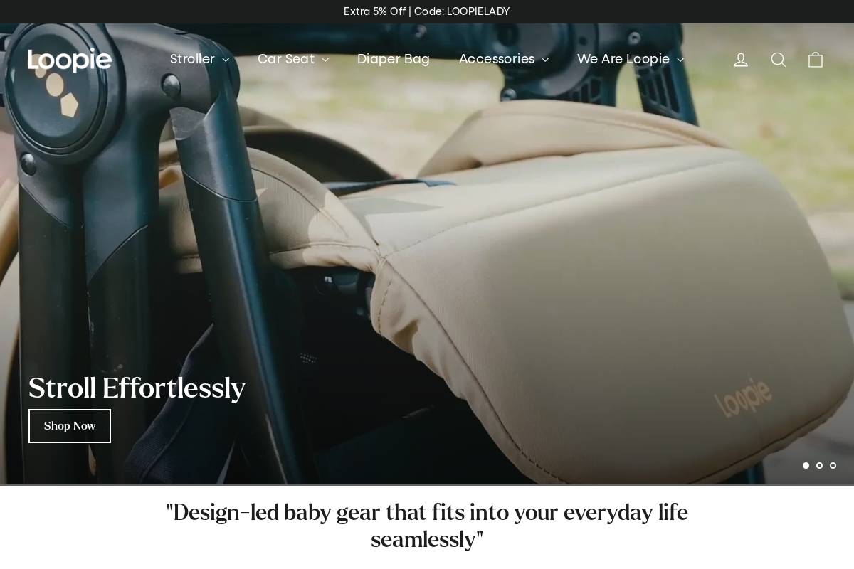 Loopie homepage screenshot