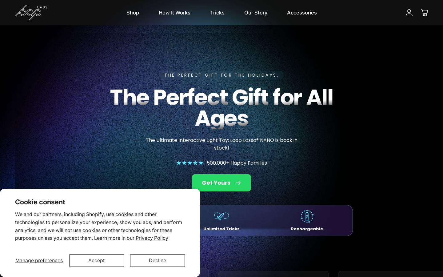 Looplaboratories homepage screenshot