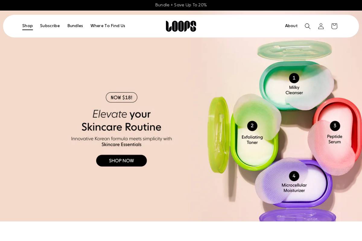loopsbeauty.com homepage screenshot