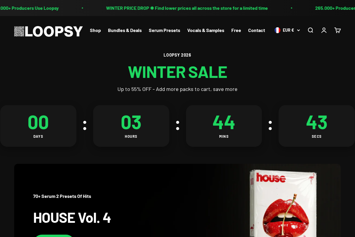 Loopsy homepage screenshot